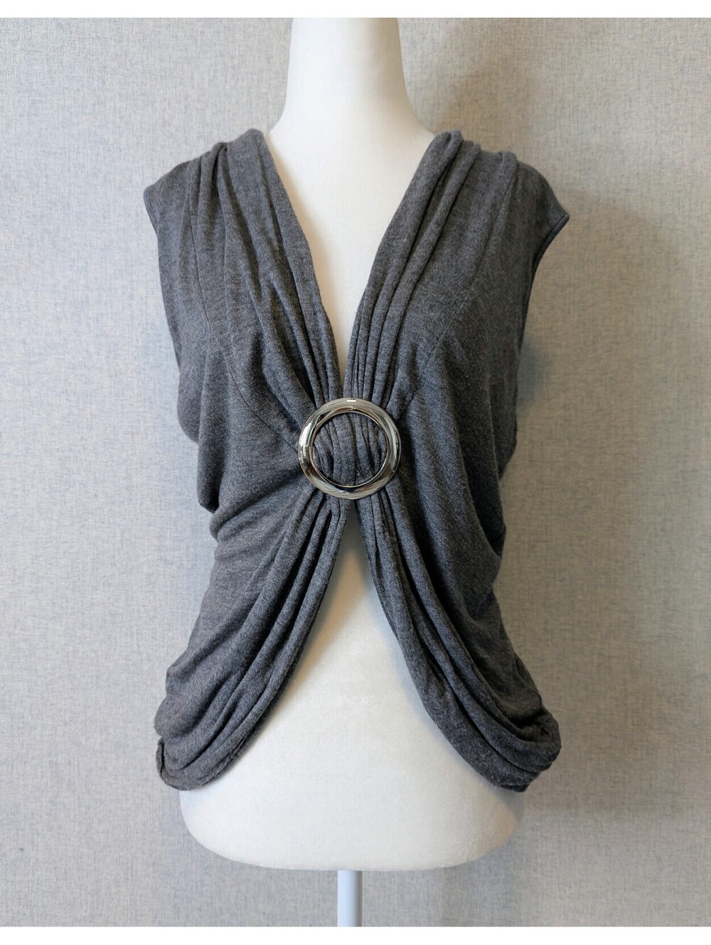 Vintage y2k soft knit O-ring draped going out top